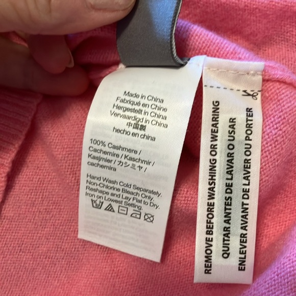 J crew Women's Pink Cashmere Relaxed T-Shirt Sz S - Picture 7 of 7